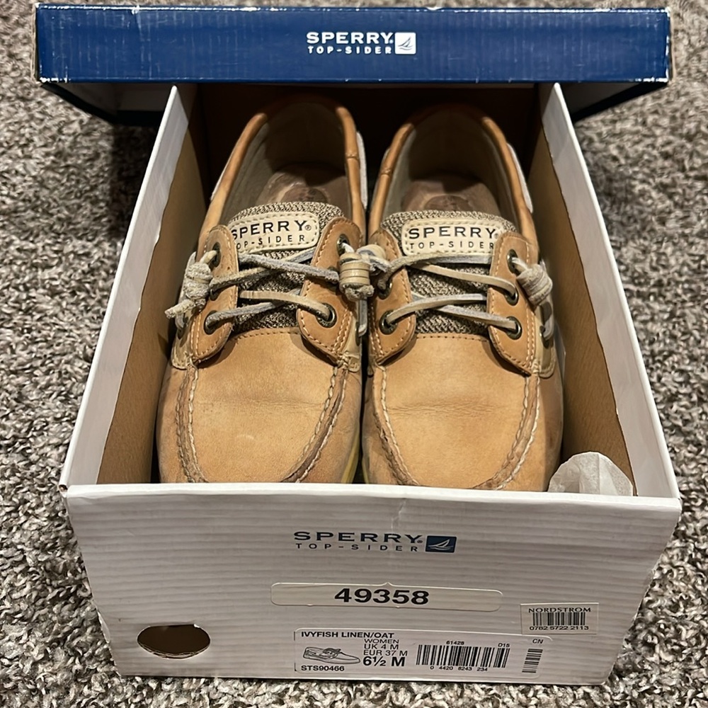 Sperry top siders tan loafers size 6.5
